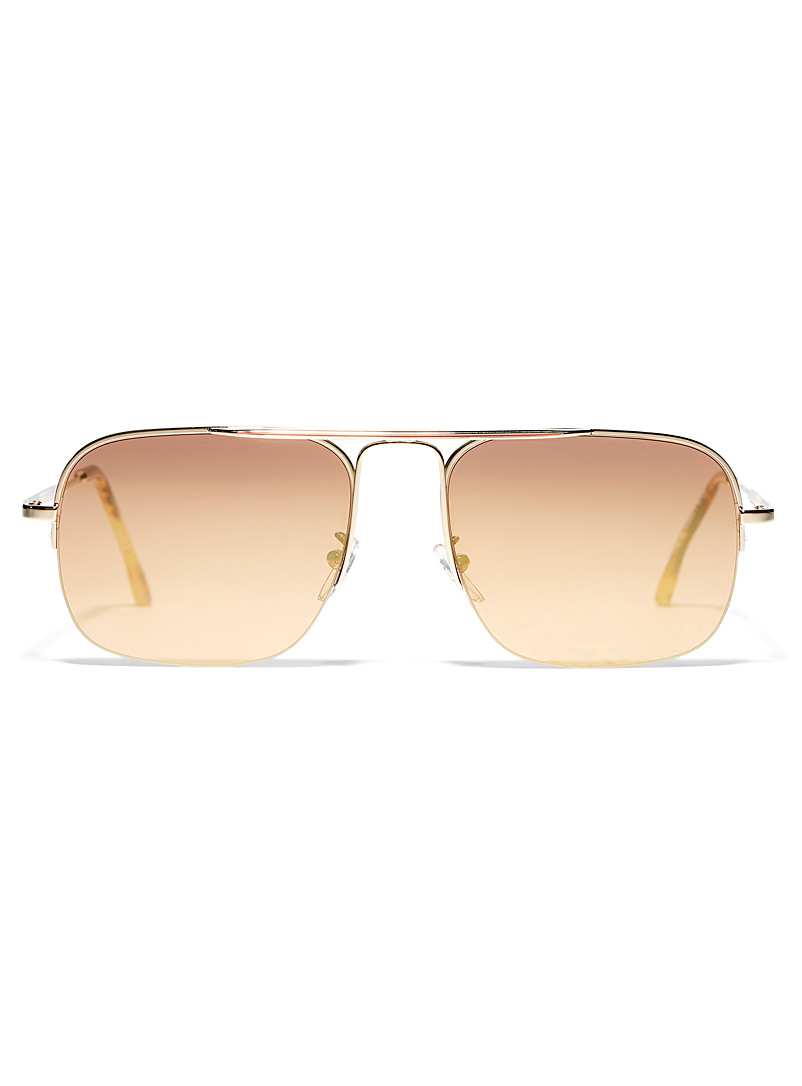 Paul Smith Peach Clifton aviator sunglasses for men