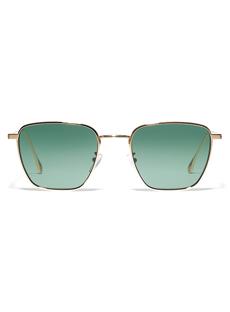 Paul Smith: Les lunettes de soleil carrées Errol Vert à motifs pour homme