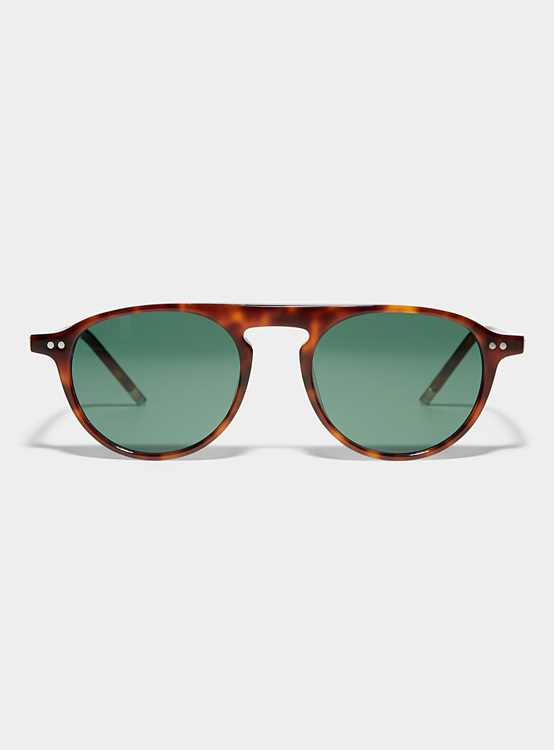 Paul Smith Patterned Brown Charles round sunglasses for men