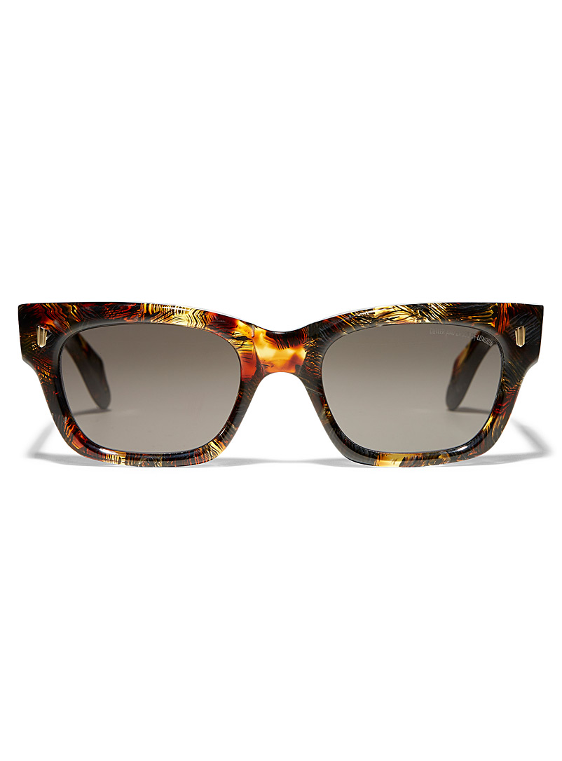 Cutler and Gross Patterned Black 1391 rectangular sunglasses for men