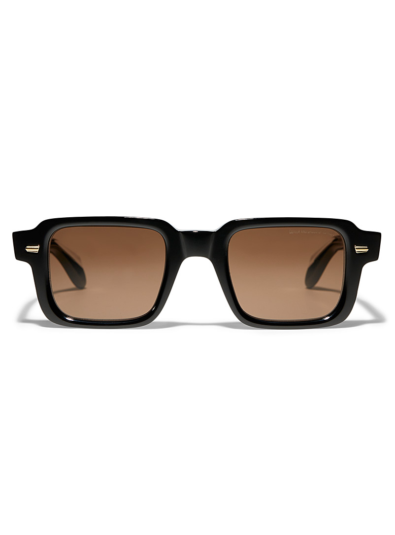 Cutler and Gross Black 1393 square sunglasses for men
