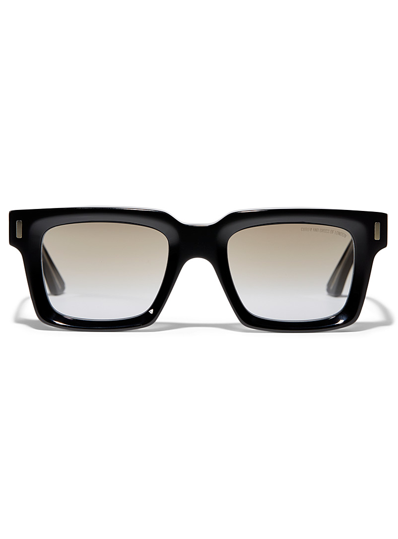 Cutler and Gross Black 1386 square sunglasses for men