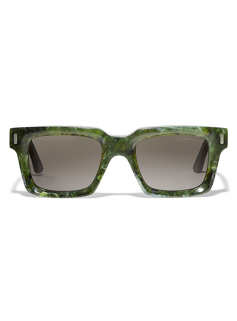 Cutler and Gross Green 1386 square sunglasses for men