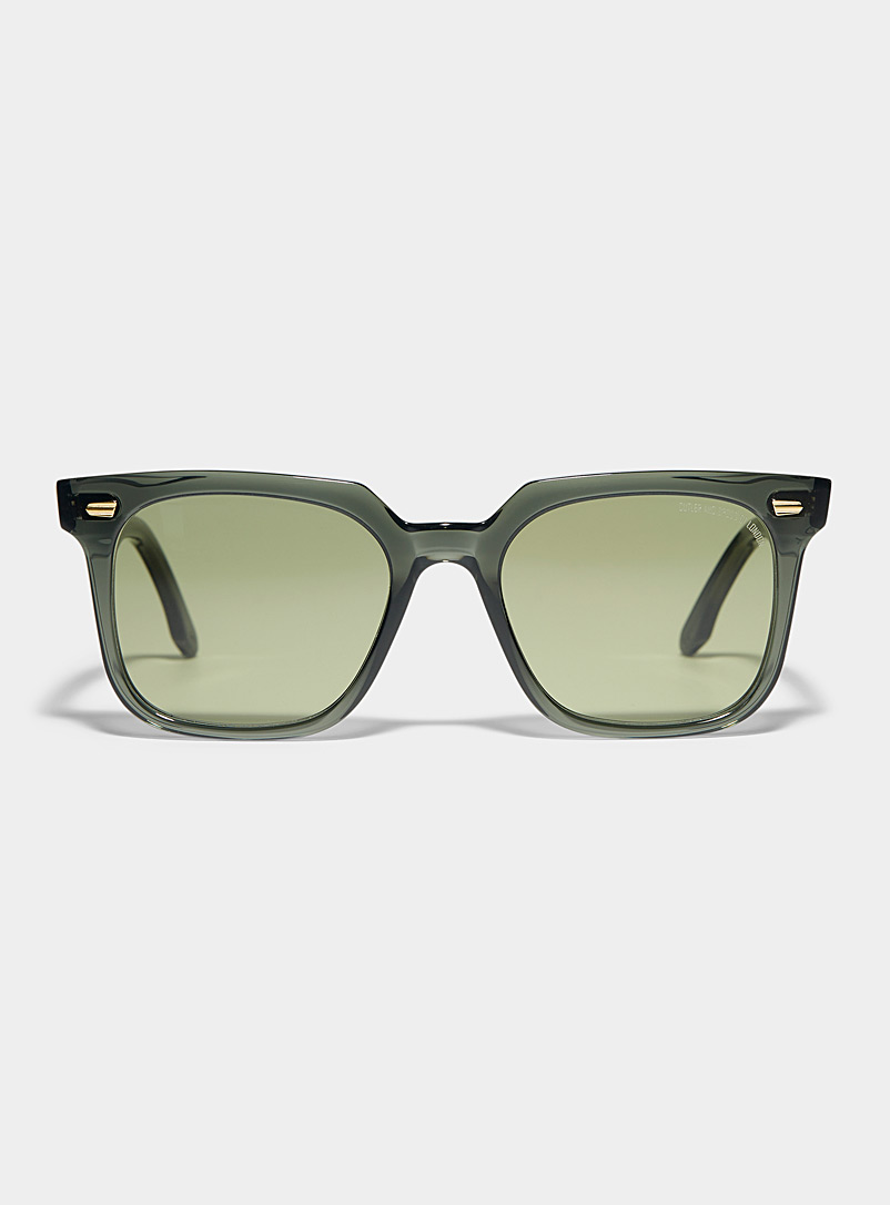 Cutler and Gross Green 1387 square sunglasses for men