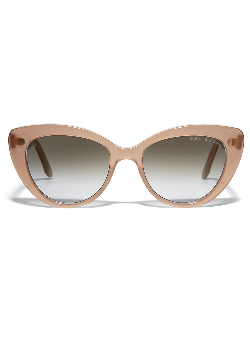 Cutler and Gross Patterned White Cat-eye sunglasses for women