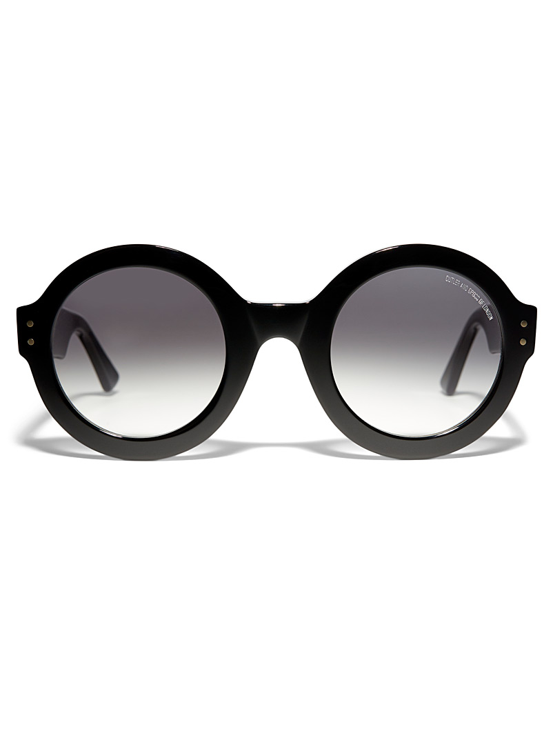 Cutler and Gross: Les lunettes de soleil rondes surdimensionnées Noir pour femme