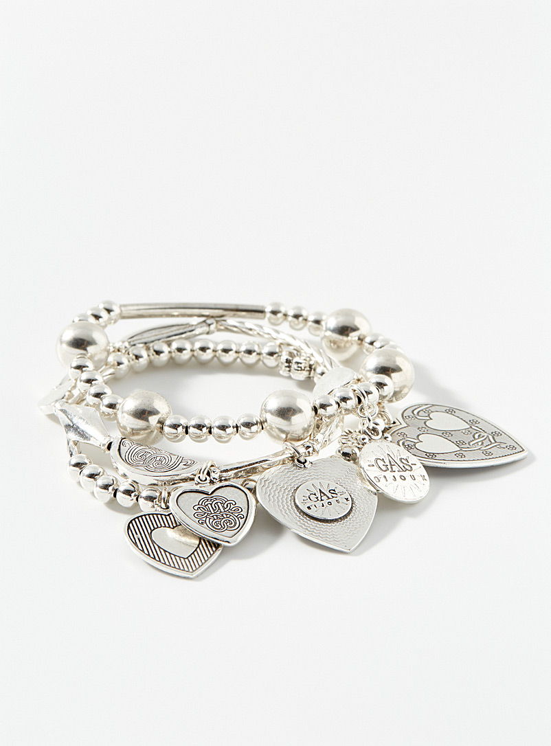 Gas Bijoux Silver Silver heart bracelet for women