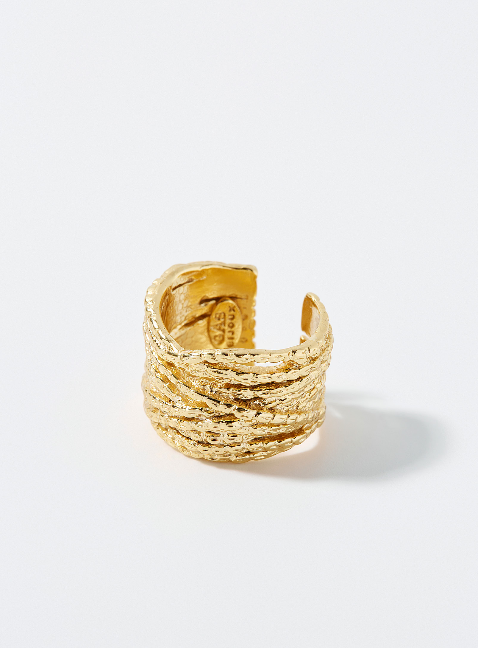 Gas Bijoux Liane Hammered Ring In Gold