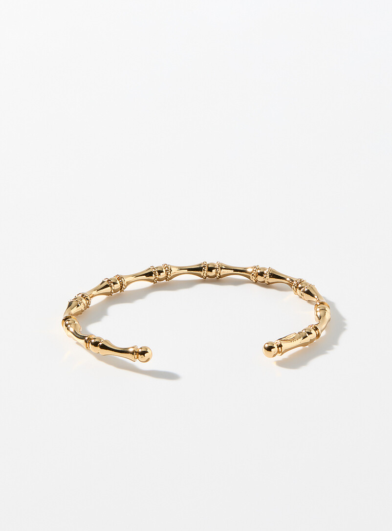 Bamboo Open Bangle Bracelet