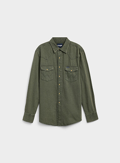 La surchemise denim olive