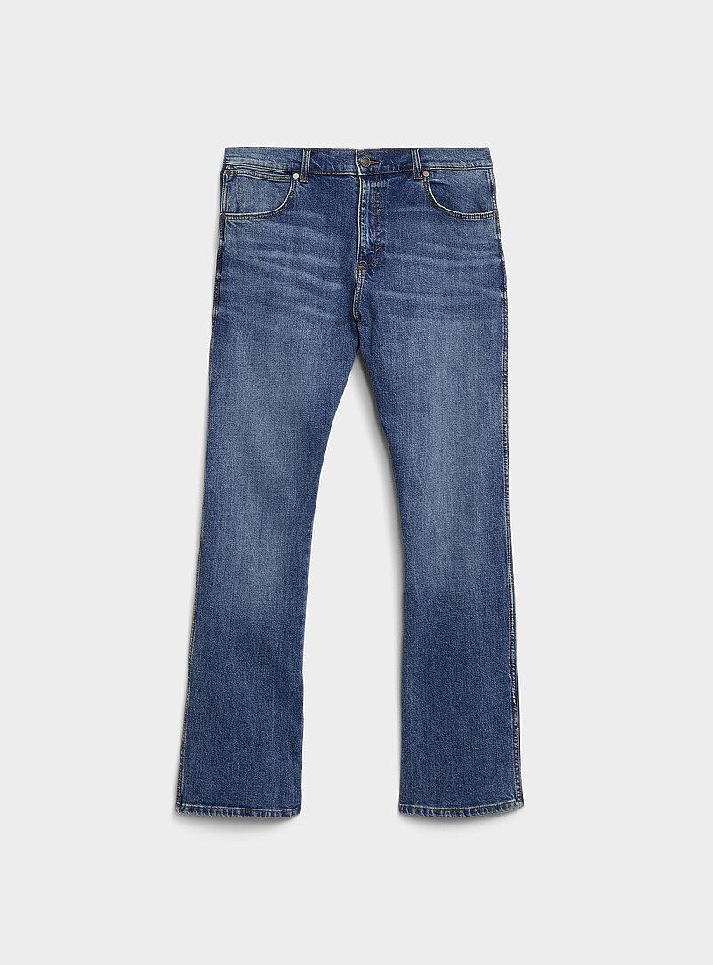 Chemise Homme en coton Col revers Manches longues Casual Rayure Bleu - Prêt-à-Porter