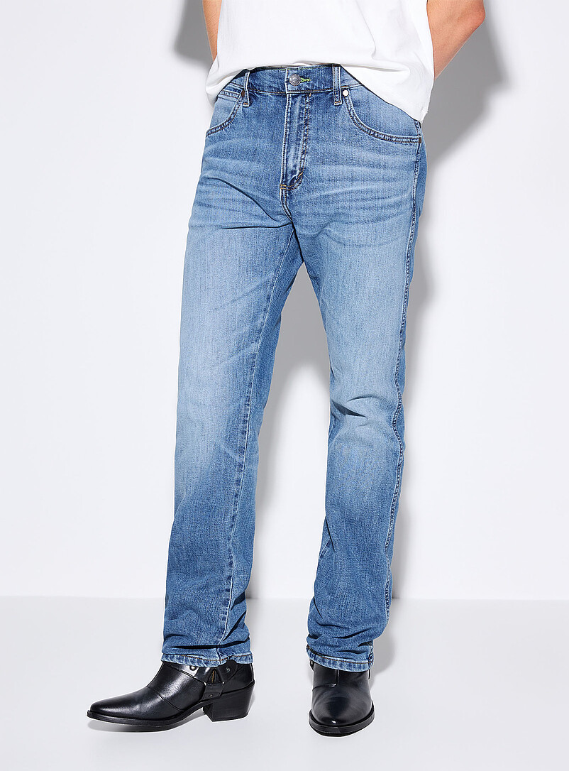 Retro medium-blue jean Straight, slim fit product image 2