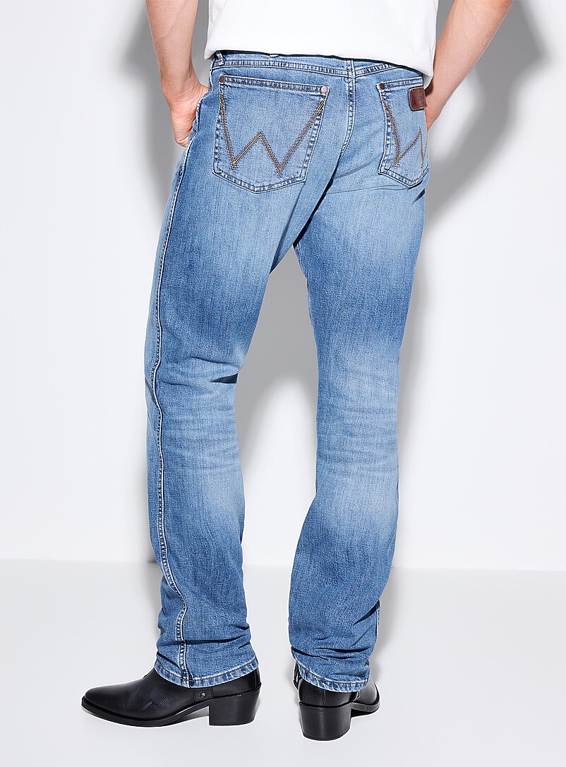Retro medium-blue jean Straight, slim fit product image 3