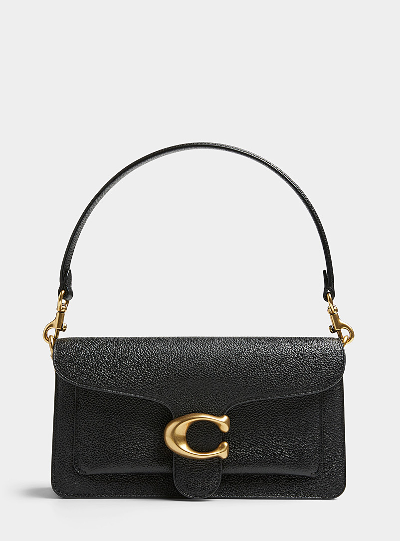 Coach Black Tabby leather baguette bag for women
