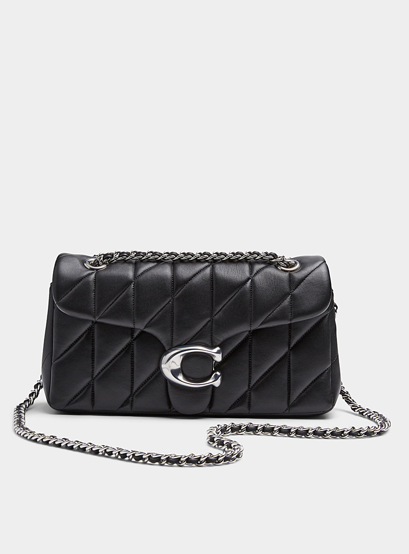 Coach Black Tabby quilted leather flap bag for women