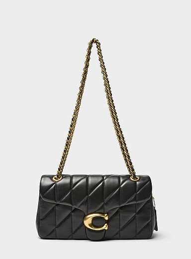 Le sac bandouli&egrave;re cuir matelass&eacute; Tabby