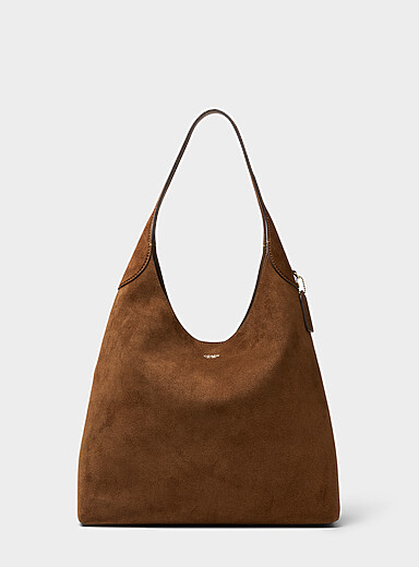 Le sac besace su&egrave;de Brooklyn caramel