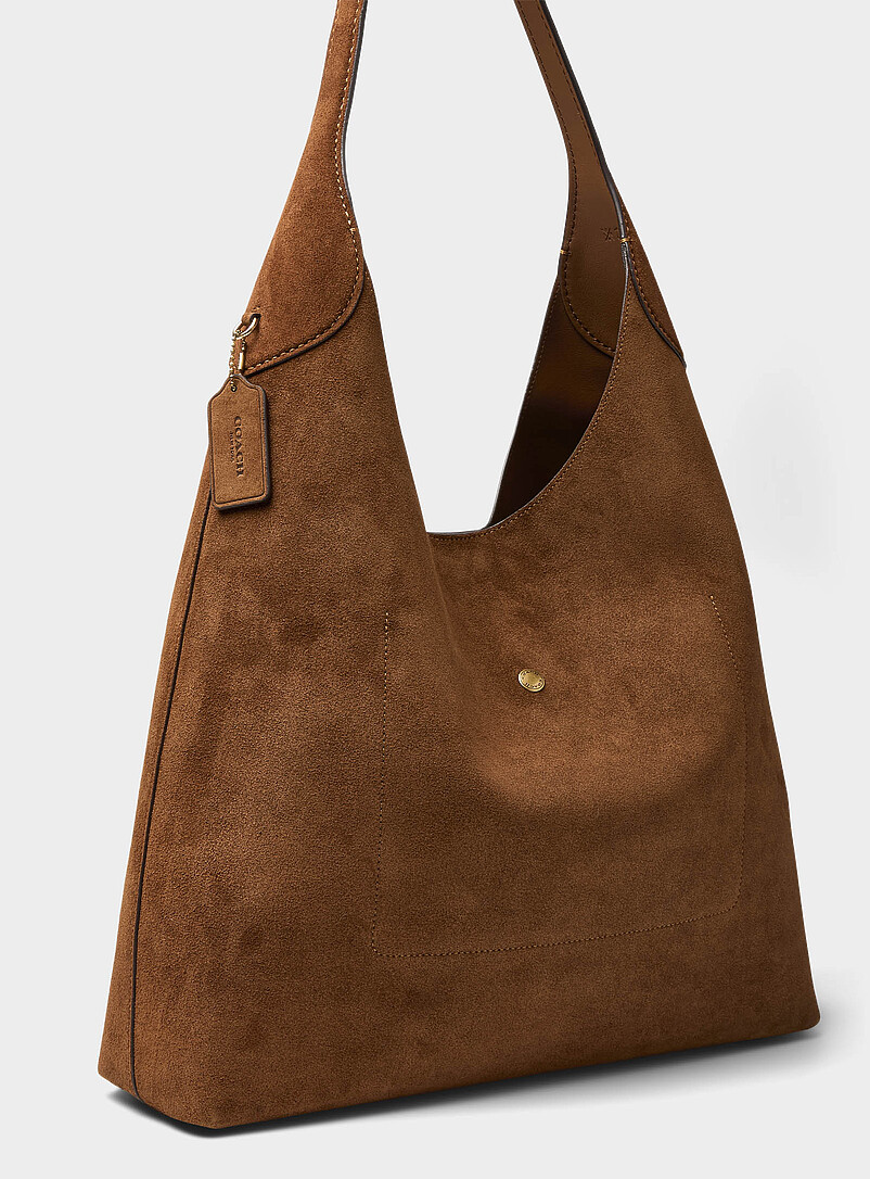 Brooklyn caramel suede hobo bag | Coach | | Simons