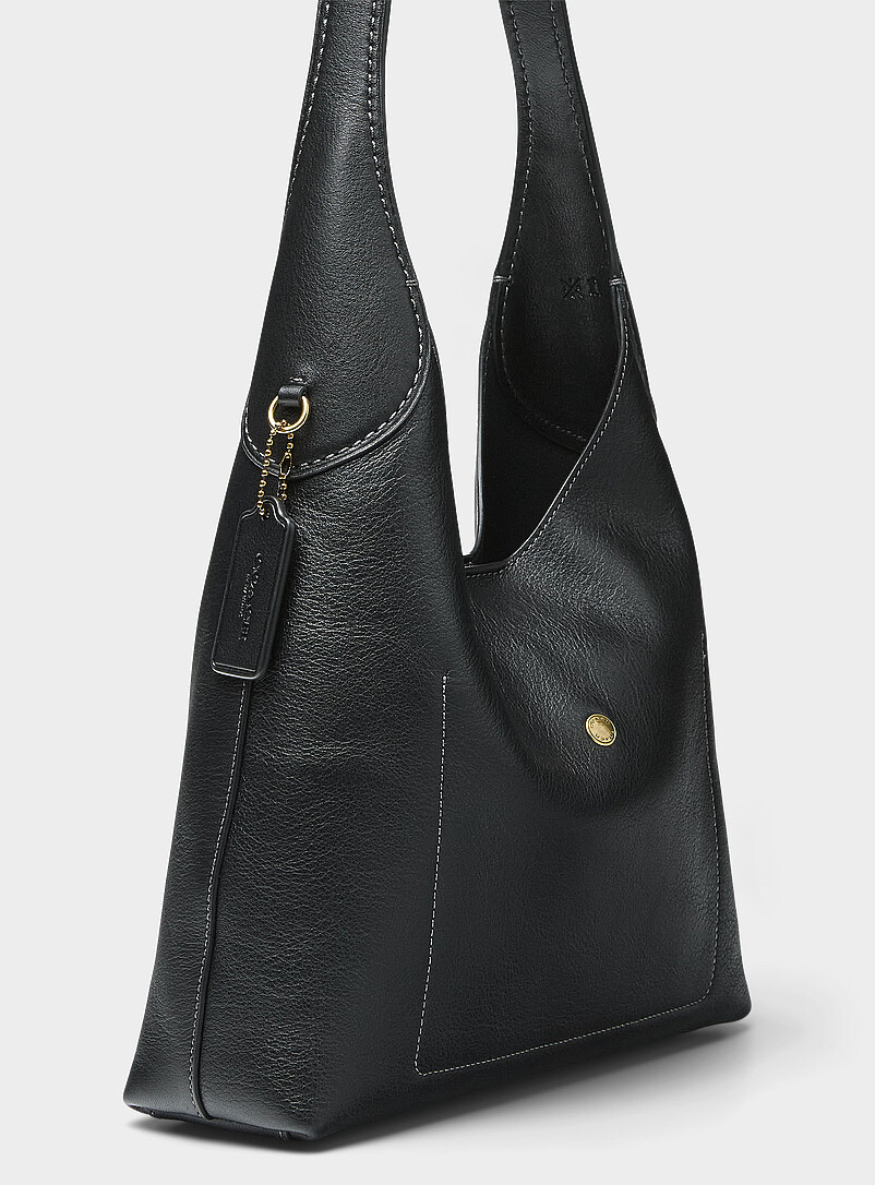 Brooklyn ebony leather hobo bag | Coach | Shop Women's Designer