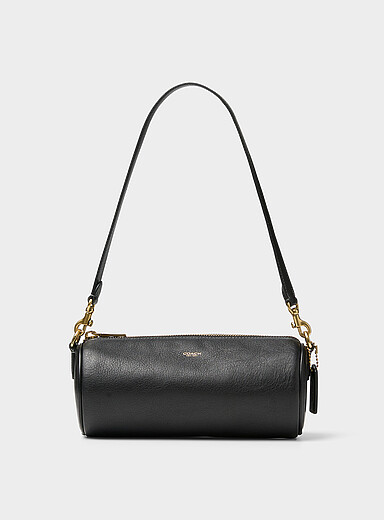 Small smooth leather cylinder bag