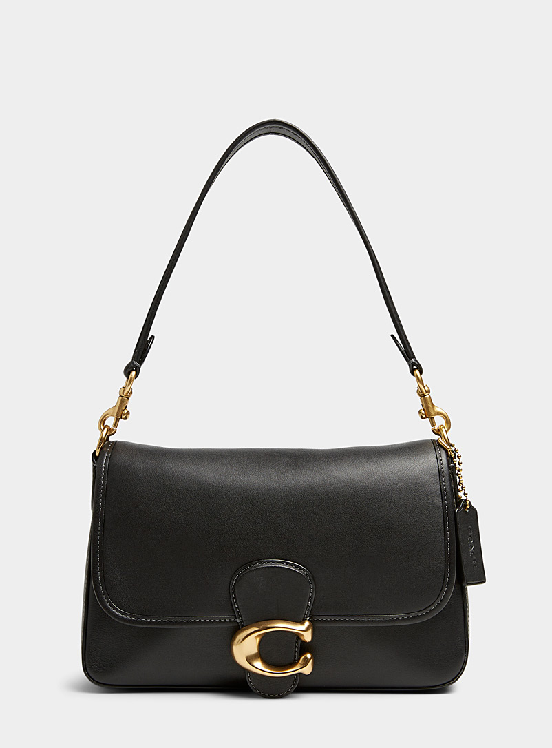 Coach Black Tabby leather flap bag for women