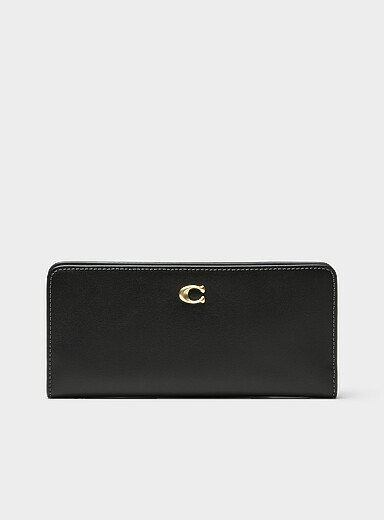 Le portefeuille minimaliste pliable logo dor&eacute;
