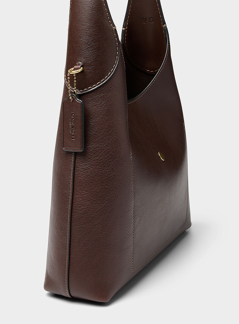 Coach Black Brooklyn leather hobo bag for women
