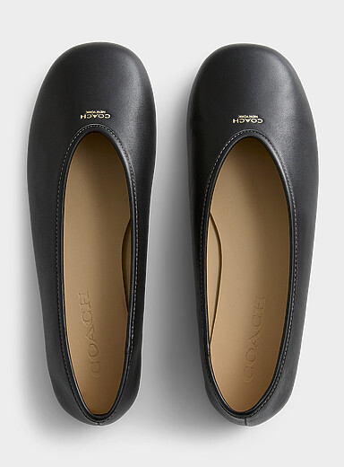 Coach Black Houston leather ballet flats Women for women
