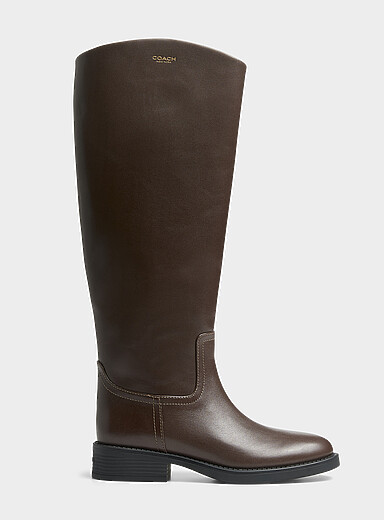 Coach Brown Park brown leather tall boot Women for women