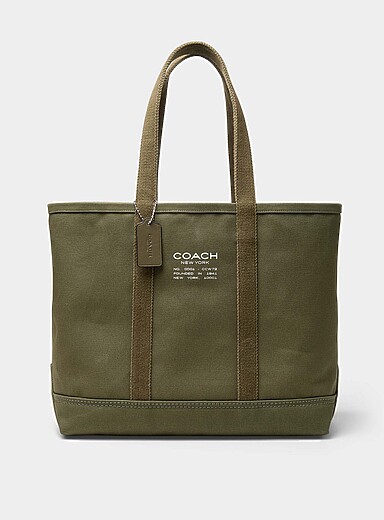 Coach: Le cabas Utility Vert fonc&eacute; - Mousse pour homme