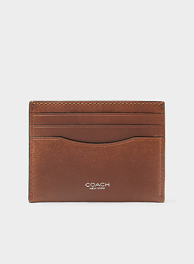 Distressed-finish minimalist card holder