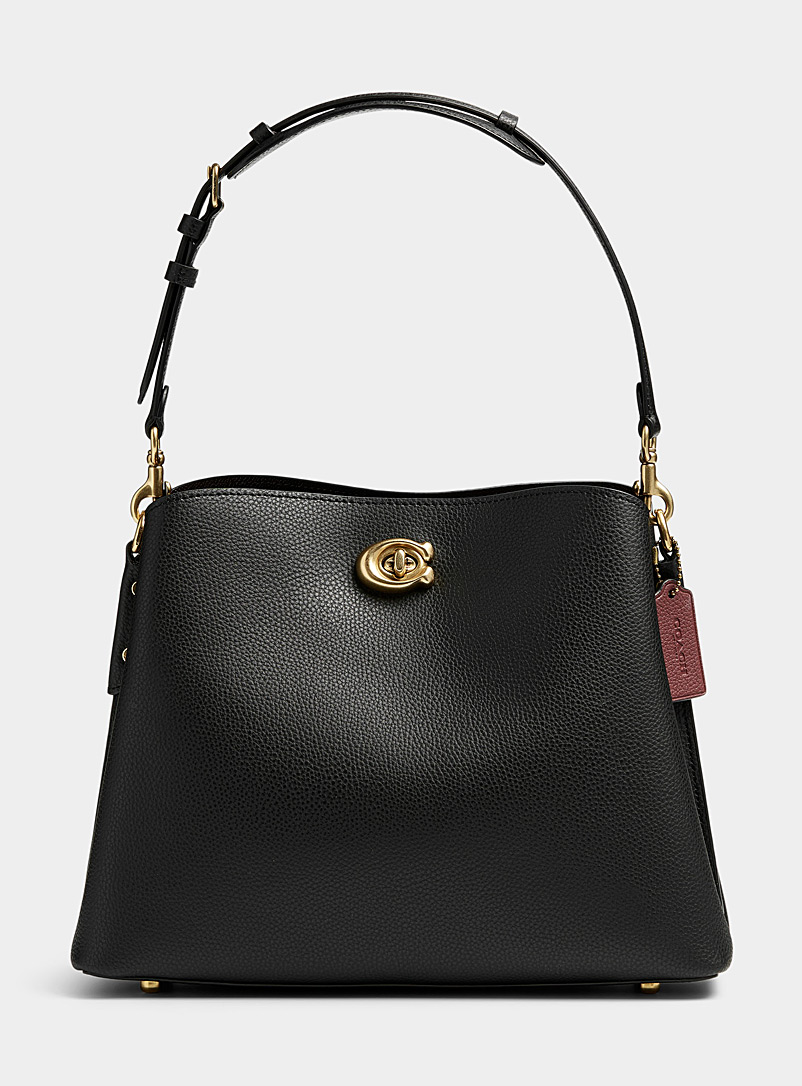 Willow black trapezoid leather bag | Coach | Shop Women's Designer Bags ...