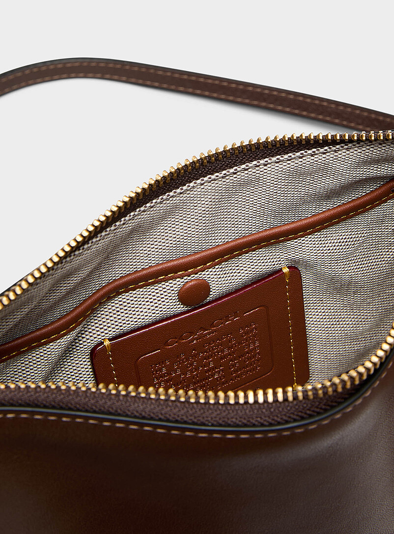 Coach Brown Wavery smooth leather bag for women