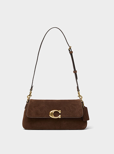 Le sac d'&eacute;paule Jet su&egrave;de chocolat