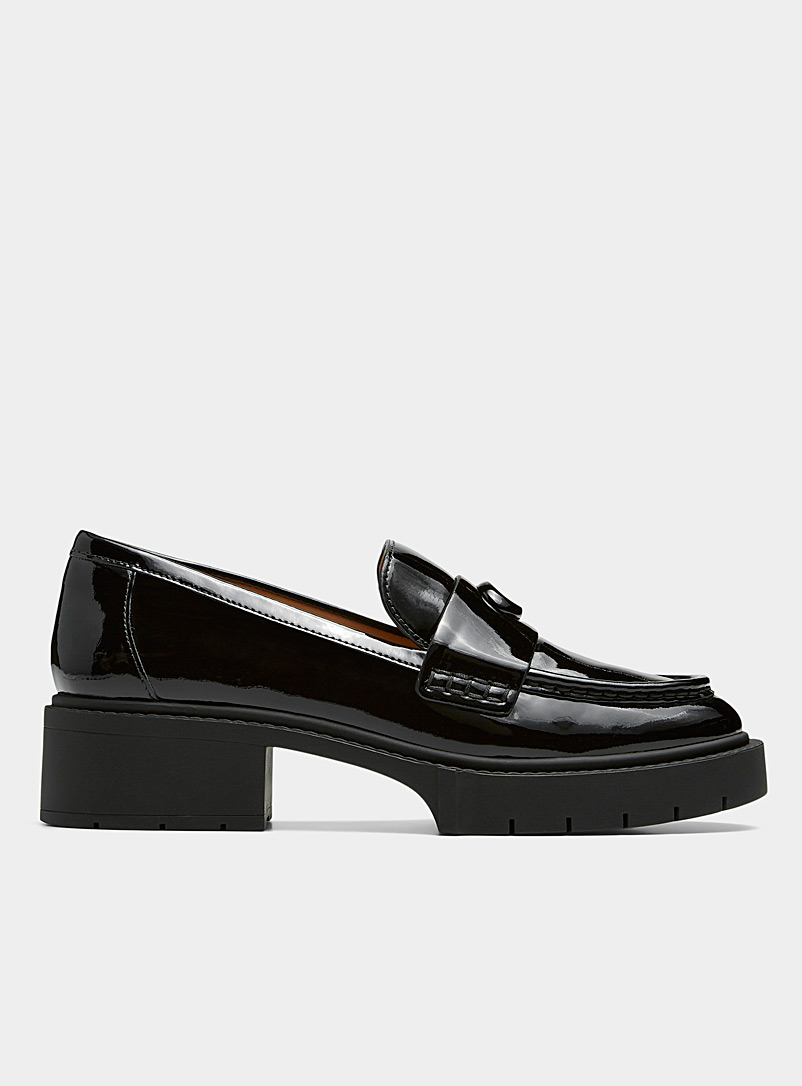 Coach Black Leah patent leather loafers Women for women