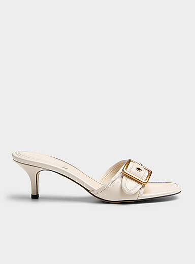 La sandale cuir boucle dor&eacute;e Margot Femme