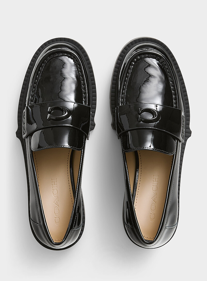 Patent leather notched loafers Women | Coach | | Simons