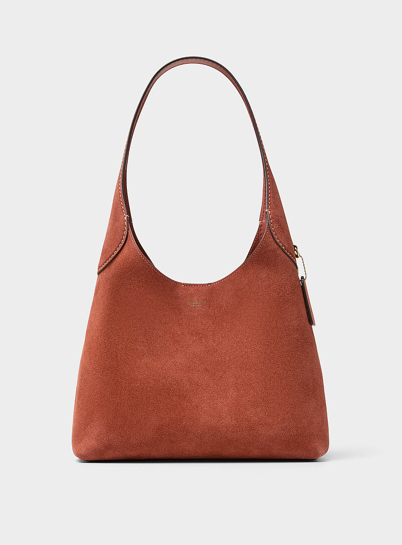Brooklyn rust brown suede hobo bag product image (primary)