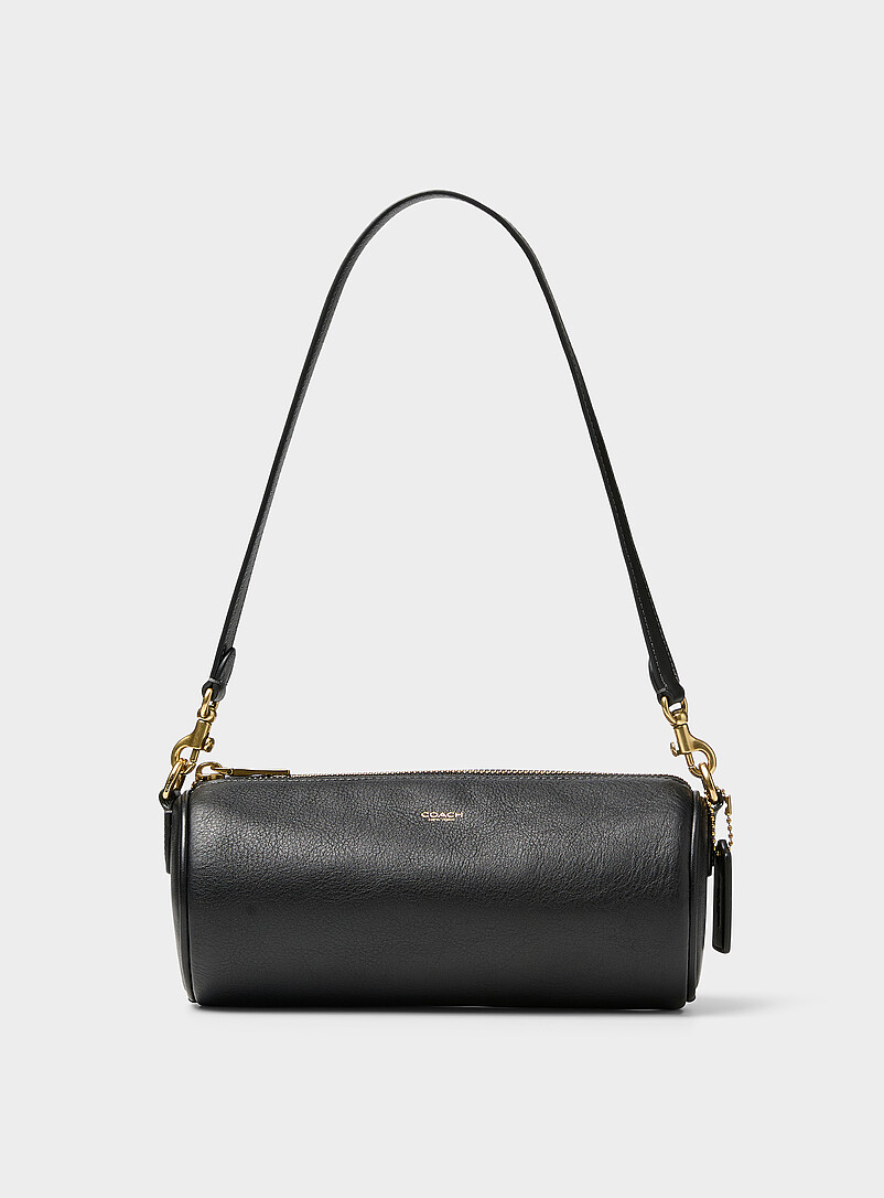 Small smooth leather cylinder bag product image (primary)