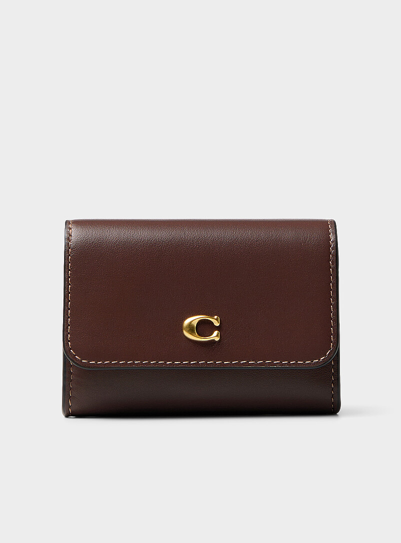Minimalist leather bi-fold card holder product image (primary)