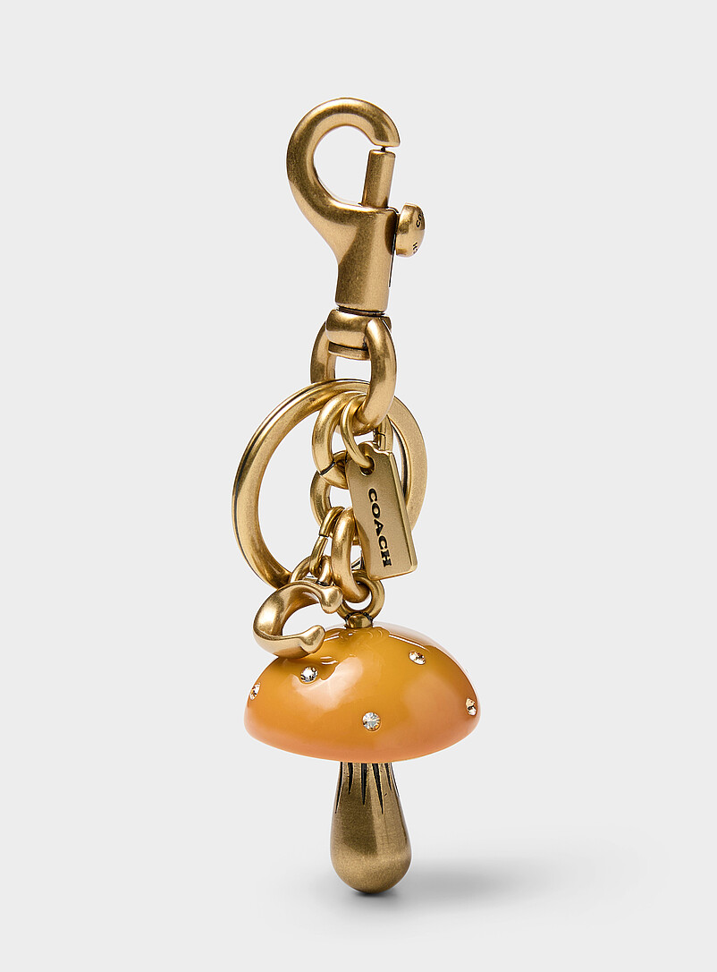Shimmery Mushroom Charm Keychain