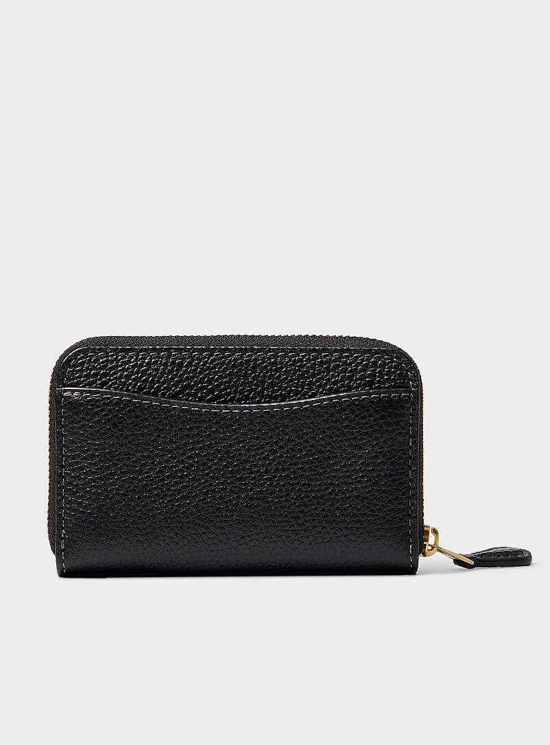 Pebbled leather zip card holder product image 2