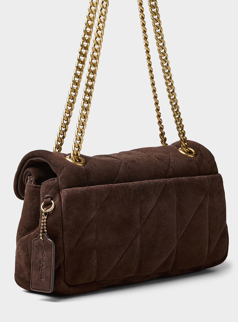 Quilted chocolate suede Tabby crossbody bag product image 2
