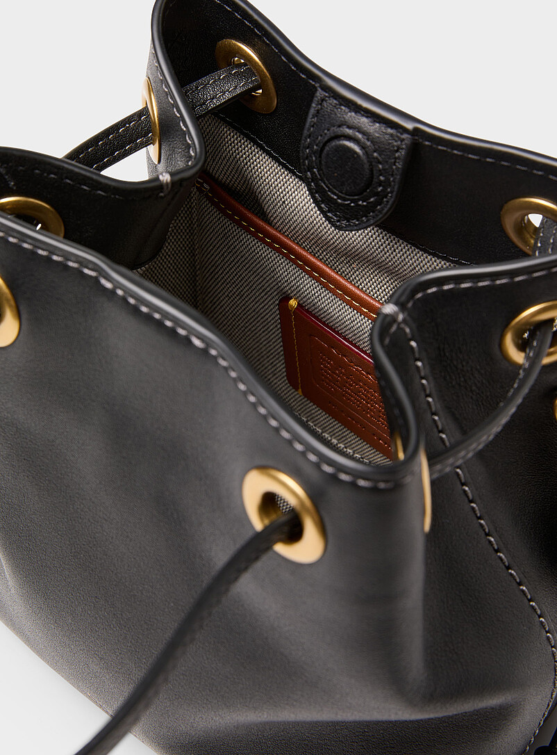 Jade leather bucket bag product image 3