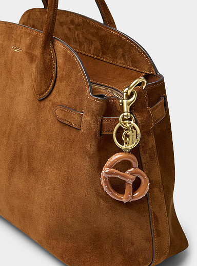 Pretzel key chain charm