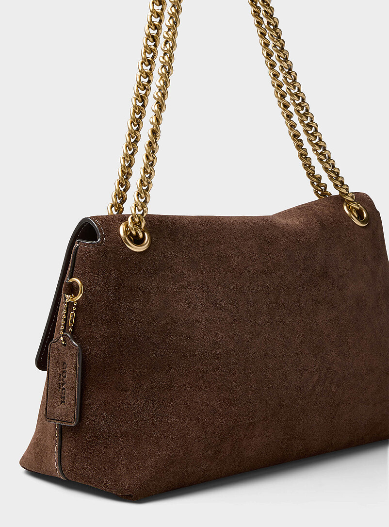 Chocolate suede Chelsea crossbody bag product image 2