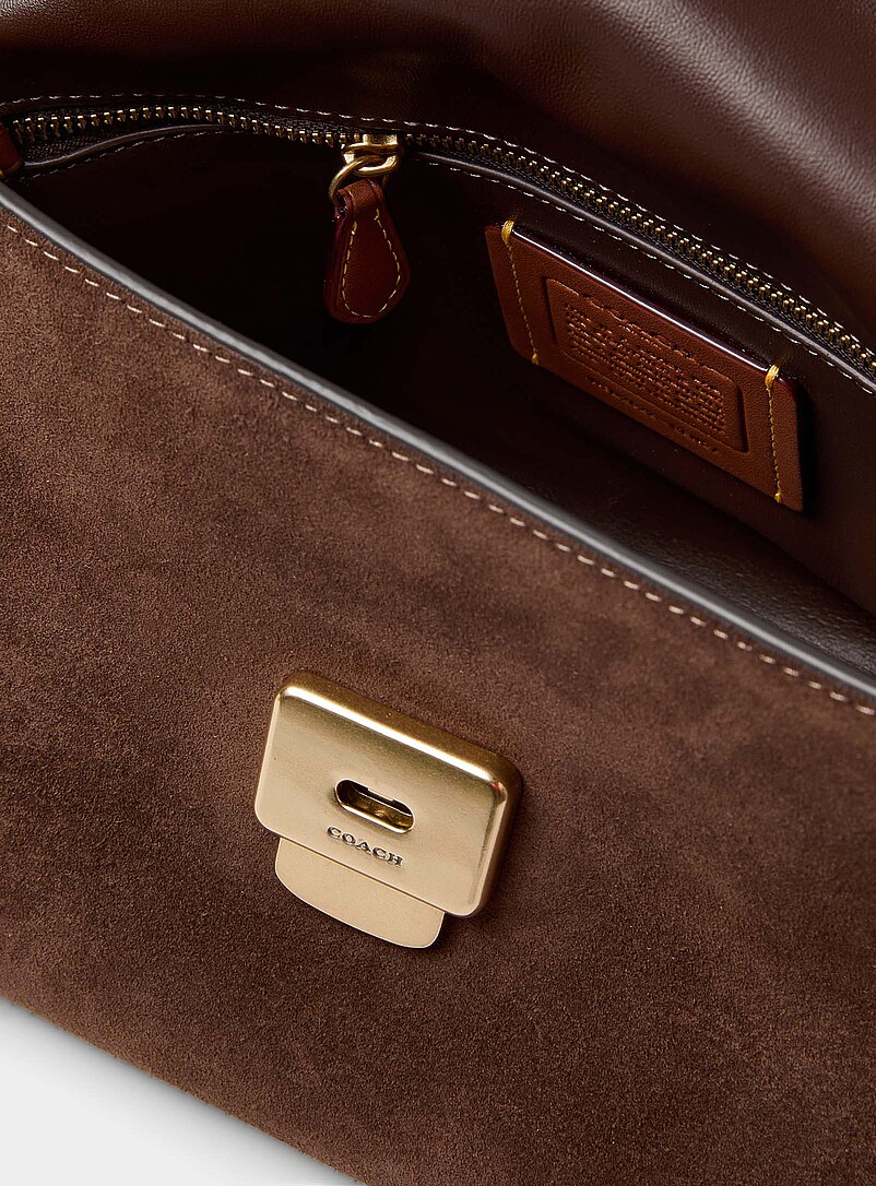 Chocolate suede Chelsea crossbody bag product image 3