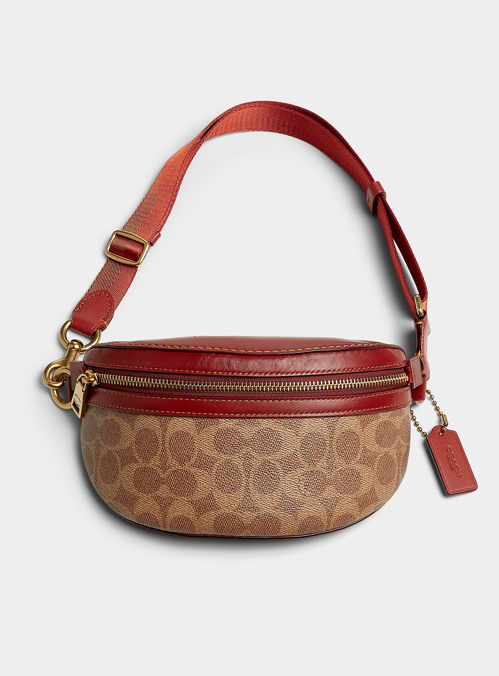 Coach Coated Canvas Signature Bethany Belt Bag In Fawn