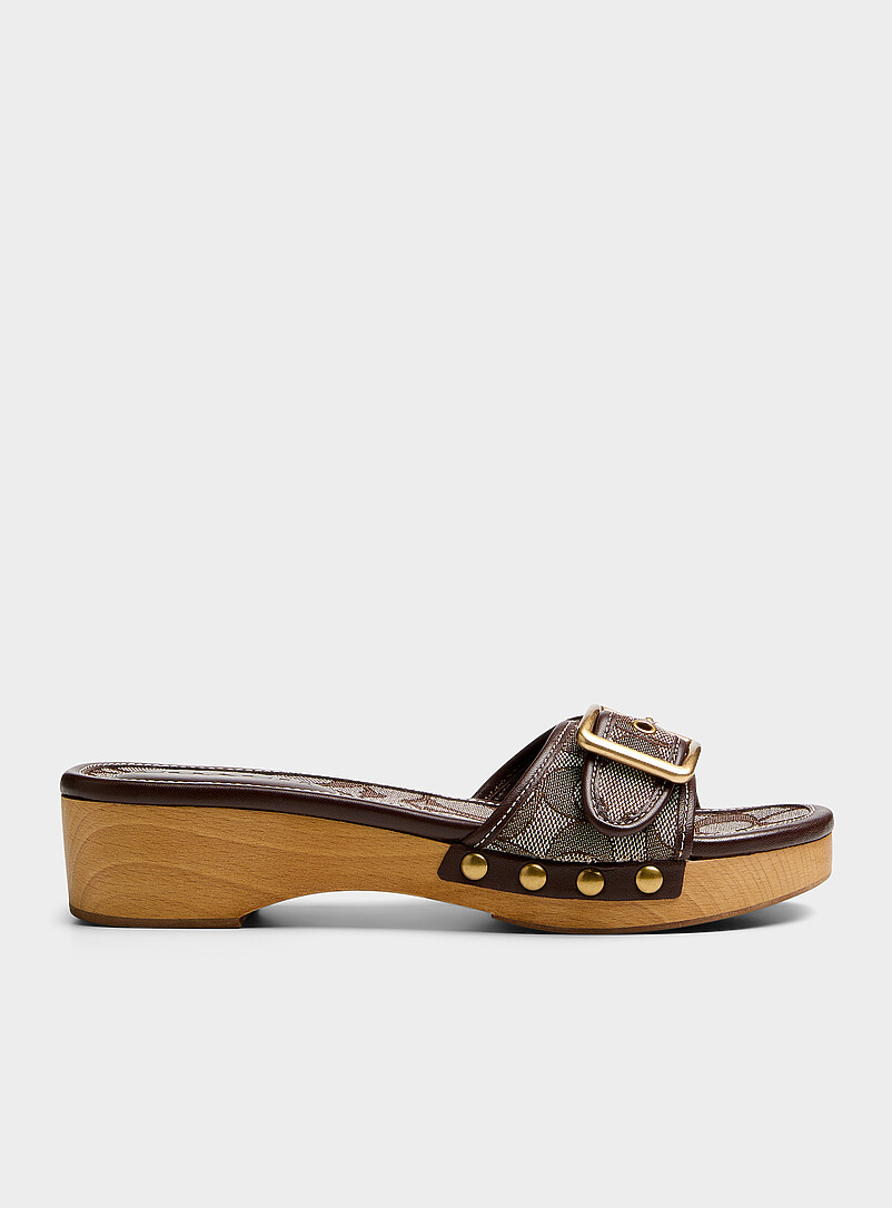 Margot logo wooden sandals Women product image (primary)