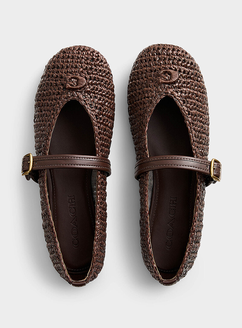 Sculpted C raffia ballet flats Women product image (primary)